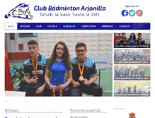 Tablet Screenshot of clubbadmintonarjonilla.com